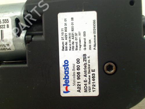 Motore del tettuccio apribile MERCEDES-BENZ S-CLASS (W221, V221) S 350 BlueTec (221.026, 221.126) | BP30901781M60