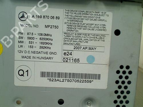 Electronic module MERCEDES-BENZ B-CLASS Sports Tourer (W245) B 170 (245.232) | BP25375014M83 