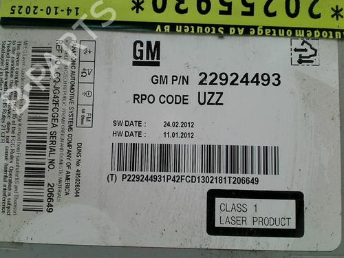 Control unit OPEL ASTRA J (P10) 1.4 Turbo (68) | BP33648856M11 - Image 2