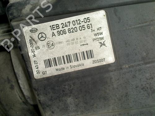 Used Left headlight Left headlight MERCEDES-BENZ SPRINTER 3,5-t Van (B906) 311 CDI (906.631, 906.633, 906.635, 906.637) (114 hp) 36405844 36405844