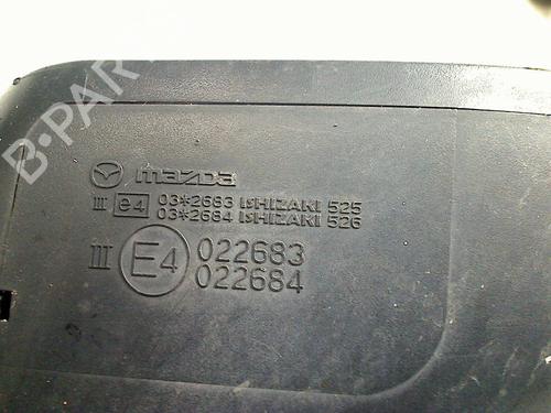 Right mirror MAZDA 2 (DE_, DH_) 1.5 MZR (DE5FS) | BP31123685C27 