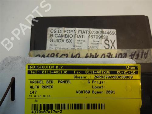 AC Styreenhet / Manøvreringsenhet ALFA ROMEO 147 (937_) 1.6 16V T.SPARK (937.AXA1A, 937.AXB1A, 937.BXB1A) | BP11301345I5 