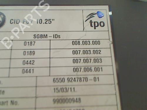 Display monitor BMW 5 Gran Turismo (F07) 530 d | BP11316105C48 