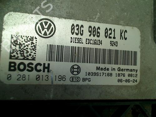 Engine control unit (ECU) VW TOURAN (1T1, 1T2) 1.9 TDI | BP12169687M57 