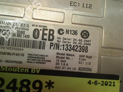 Electronic module OPEL INSIGNIA A Sports Tourer (G09) 2.0 CDTI (35) | BP13126600M83 