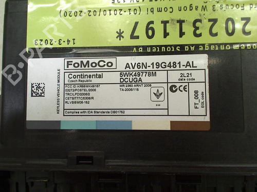 Control unit FORD FOCUS III Turnier 1.0 EcoBoost | BP33687055M11 - Image 2
