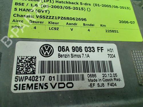 Engine control unit (ECU) SEAT LEON (1P1) 1.6 | BP18960243M57 