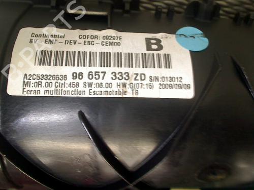 Display monitor PEUGEOT 3008 I MPV (0U_) 2.0 HDi 150 / BlueHDi 150 | BP30747775C48 