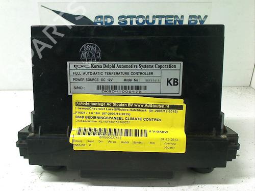 AC Styreenhet / Manøvreringsenhet CHEVROLET LACETTI (J200) 1.6 (109 hp) 11297488