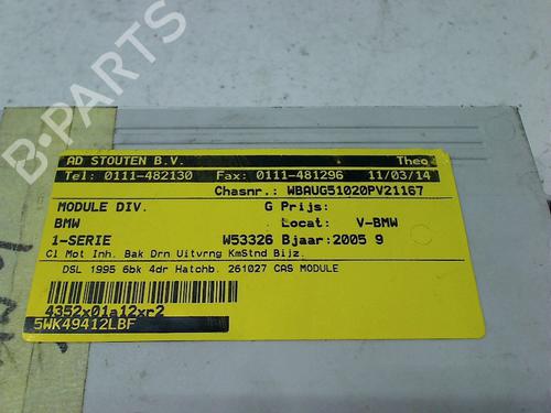 control-unit-bmw-1-e87-120-d-5wk49412lbf-61356981416-2003-2004-2005-2006-2007-2008-2009-2010-2011-2012-2013-11297727 main image