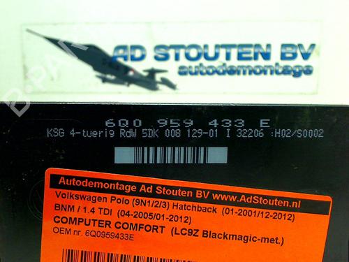 Comfort control module VW POLO IV (9N_, 9A_) 1.4 TDI | BP11304938M56 