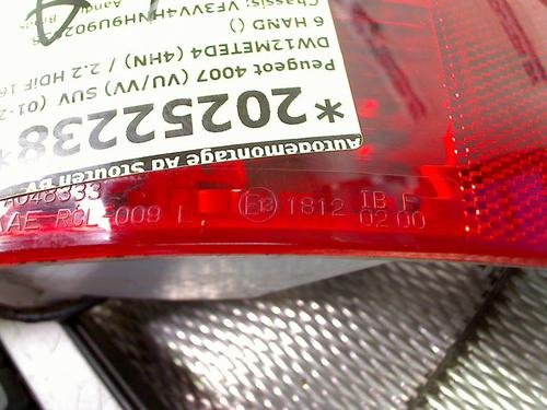 Rear fog light PEUGEOT 4007 (VU_, VV_) 2.2 HDi | BP31306735C37 