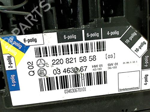 Switch MERCEDES-BENZ S-CLASS (W220, V220) S 600, S 600 L (220.878, 220.178) | BP11298844I30 