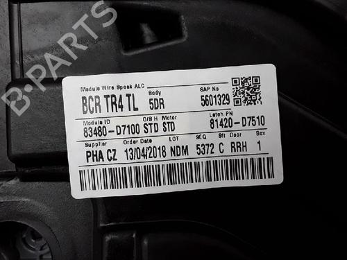 Rear right window mechanism HYUNDAI TUCSON (TL, TLE) 1.6 GDi | BP10830770C25 