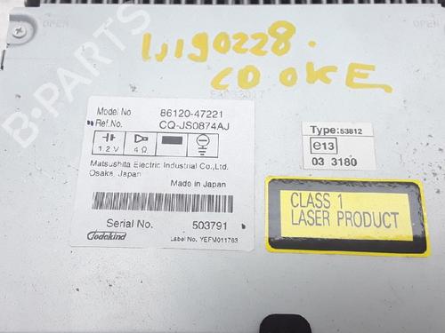 Radio TOYOTA PRIUS Liftback (_W2_) 1.5 Hybrid (NHW20_, NHW20R) | BP10834019E6 