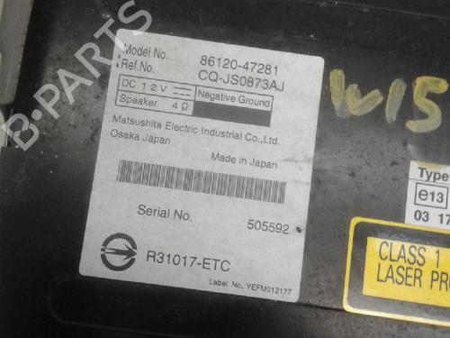 Radio TOYOTA PRIUS Liftback (_W2_) 1.5 Hybrid (NHW20_, NHW20R) | BP10828330E6 