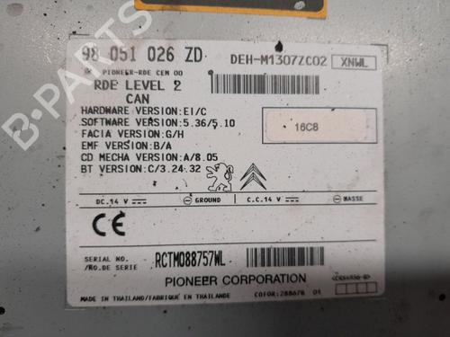 Radio PEUGEOT 208 I (CA_, CC_) 1.2 VTi 68 / PureTech 68 | BP18850927E6 