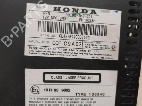 Radio HONDA INSIGHT (ZE_) 1.3 IMA (ZE28, ZE2) | BP29980856E6 