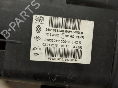 Right headlight RENAULT CLIO IV (BH_) 0.9 TCe 90 (BHNF, BHMA, BHMH, BHJK, BHJR) | BP29167995C29 