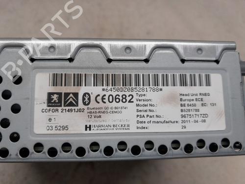 Radio CITROËN C5 III Break (RW_) 1.6 VTI 120 | BP30160022E6 