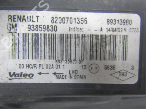 Right headlight RENAULT TRAFIC II Van (FL) 2.0 dCi 90 (FL0H, FL00, FL01, FL0M, FL0P, FL0S) | BP40589901C29 - Image 3