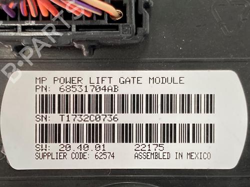 Used Electronic module Electronic module JEEP COMPASS (MP, M6, MV, M7) 1.3 Hybrid 4x4 (240 hp) 40048710 40048710