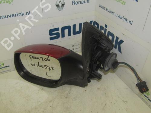 Used Left mirror PEUGEOT 206 Hatchback (2A/C) 1.4 i (75 hp) 10789075
