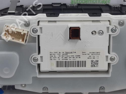 Instrument cluster PEUGEOT 208 I (CA_, CC_) 1.2 VTI 82 | BP17027312C47 