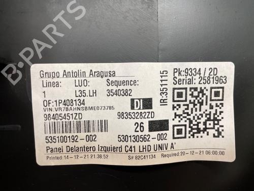 Front left panel CITROËN C4 III (BA_, BB_, BC_) 1.2 PureTech 130 (BAHNSA, BAHNSB) | BP29827926C58