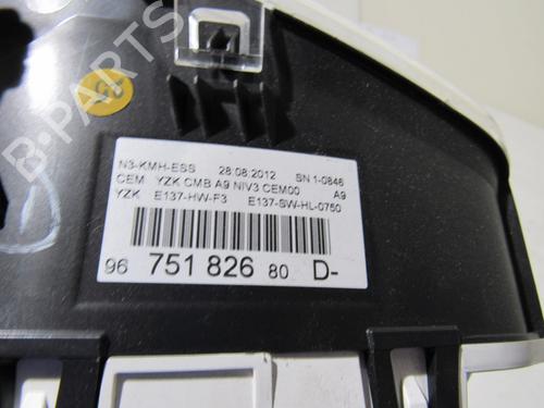 Instrument cluster PEUGEOT 208 I (CA_, CC_) 1.2 VTI 82 | BP17027302C47