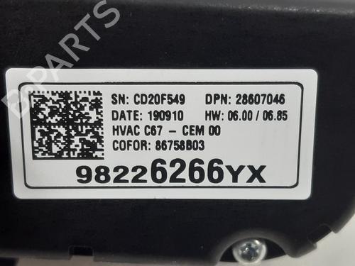 Climate control OPEL CROSSLAND X / CROSSLAND (P17, P2QO) 1.2 (75) | BP23646132I5 