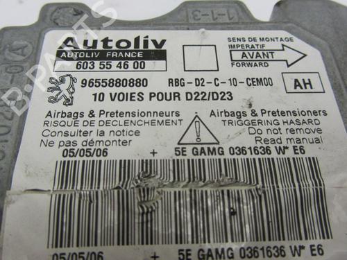 ECU airbags PEUGEOT 407 SW (6E_, 6D_) 1.6 HDi 110 | BP17026391M53 