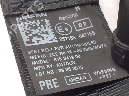 Front right seatbelt NISSAN NV200 Van 1.5 dCi 90 (M20, M20N, M20M) | BP24166165I25 - Image 6