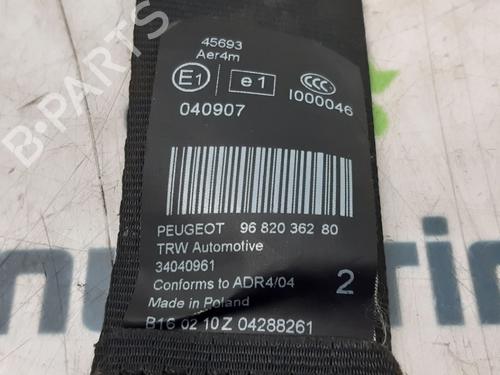 Rear left seatbelt PEUGEOT 3008 I MPV (0U_) 1.6 THP | BP25205053I29 