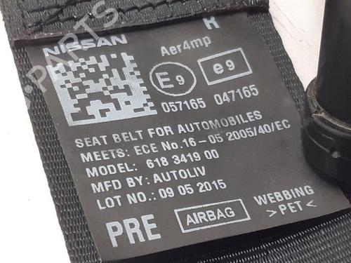 Front right seatbelt NISSAN NV200 Van 1.5 dCi 85 (M20, M20N, M20M) | BP40579014I25 - Image 6