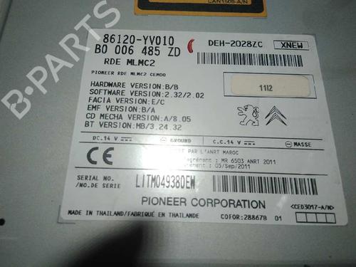 Radio TOYOTA AYGO (_B1_)  | BP5955616E6 