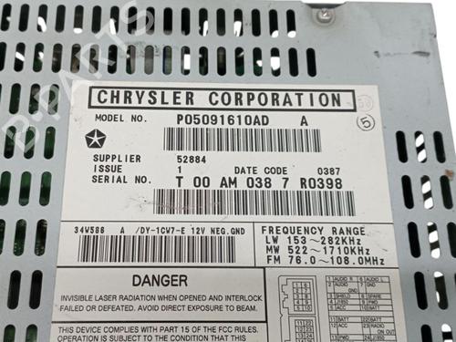 Radio CHRYSLER VOYAGER IV (RG, RS) | BP30610131E6