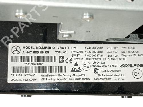 Radio MERCEDES-BENZ VITO Tourer (W447) 114 CDI 4-matic (447.701, 447.703, 447.705) | BP31146663E6