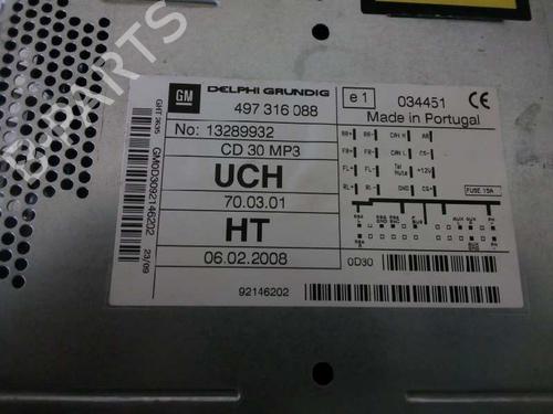 Radio OPEL ZAFIRA / ZAFIRA FAMILY B (A05)  | BP2670315E6 