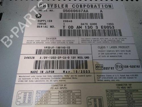 Radio CHRYSLER VOYAGER IV (RG, RS)  | BP4903614E6 