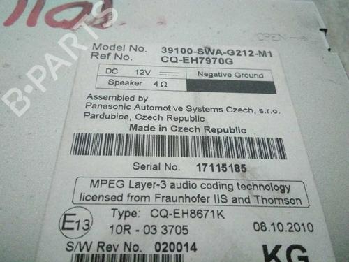 Radio HONDA CR-V III (RE_)  | BP4703571E6 