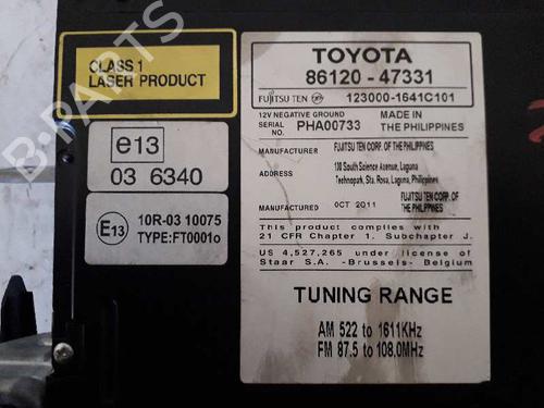 Radio TOYOTA PRIUS (_W3_)  | BP1263923E6 
