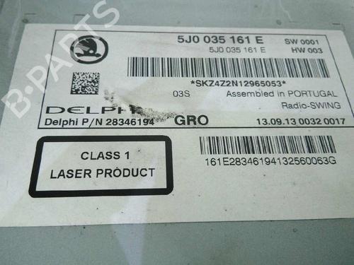 Radio SKODA RAPID (NH3, NK3, NK6) 1.6 TDI | BP5327785E6 