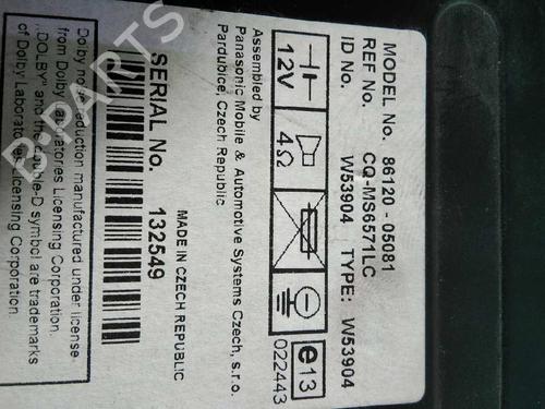 Radio TOYOTA AVENSIS Estate (_T25_) 2.0 D-4D (CDT250_, CDT250R) | BP6907627E6 