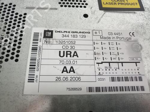 Radio OPEL ZAFIRA / ZAFIRA FAMILY B (A05) 1.9 CDTI (M75) | BP19257373E6