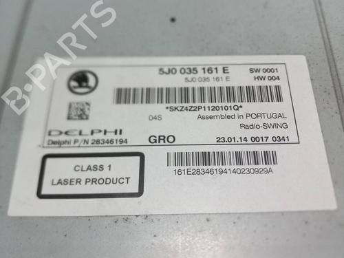 Radio SKODA RAPID (NH3, NK3, NK6) 1.2 TSI | BP6511670E6 