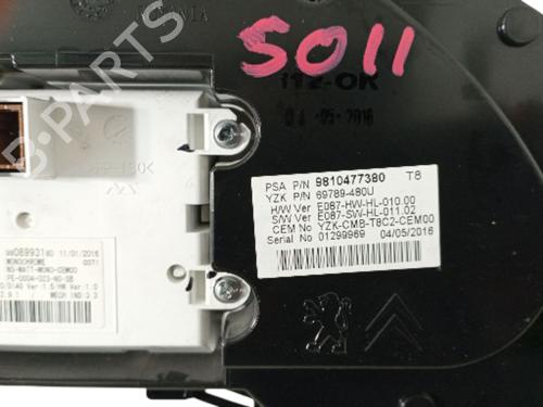 Kombiinstrument PEUGEOT 3008 I MPV (0U_) | BP30610150C47