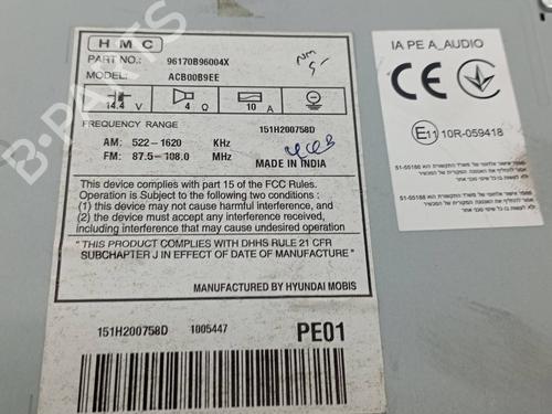 Radio HYUNDAI i10 II (BA, IA) 1.0 LPG | BP15504676E6 