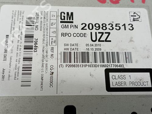 Radio OPEL INSIGNIA A (G09)  | BP17238963E6 