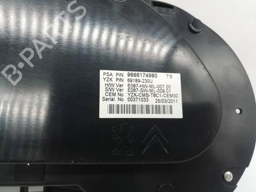 Instrument cluster PEUGEOT 5008 (0U_, 0E_) 2.0 HDi 150 / BlueHDi 150 | BP29174458C47 
